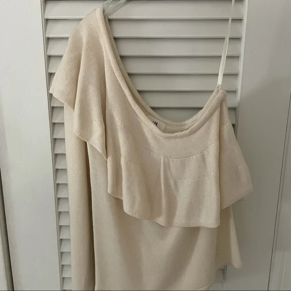 NWOT LPA one shoulder knit top - Picture 2 of 5